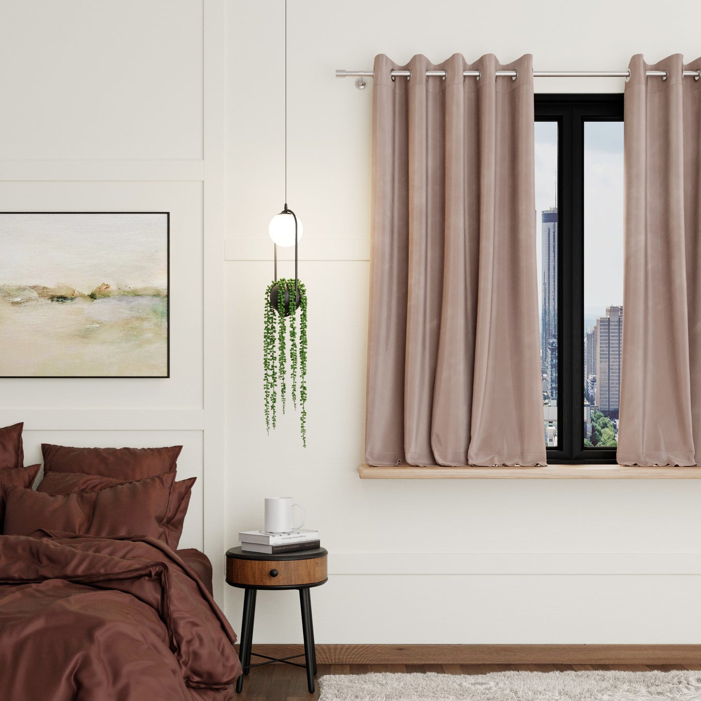 Parisian Blush Velvet Curtain