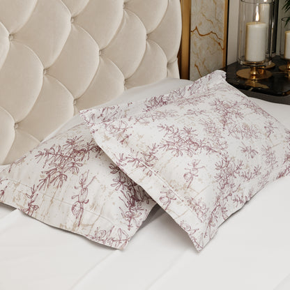 Ember Leaf 300TC 100% Cotton Pillow Cover Set