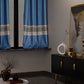 Celestial Blue Satin Curtain