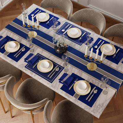 Indigo Elegance Table Linen Set