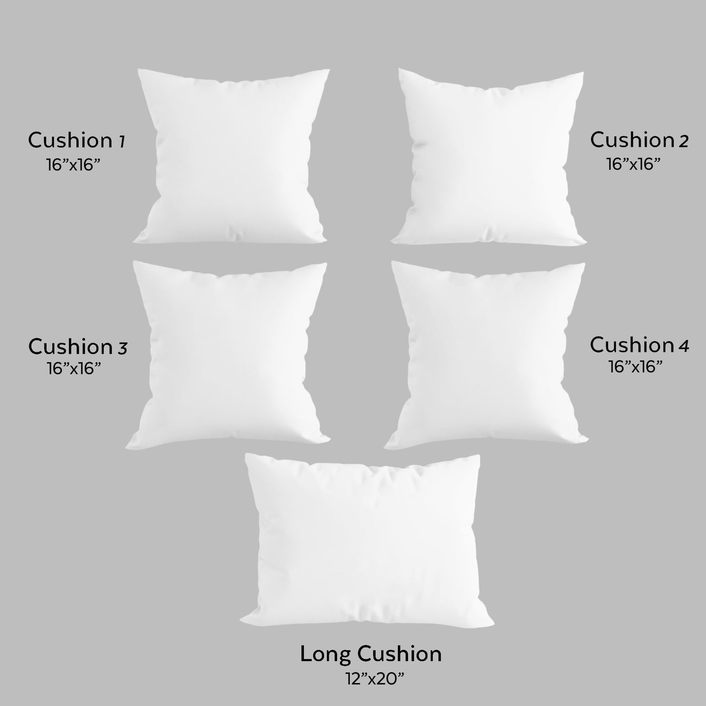 Parisian Pulse Cushion Cover Set of 5 Combo (with fillers)