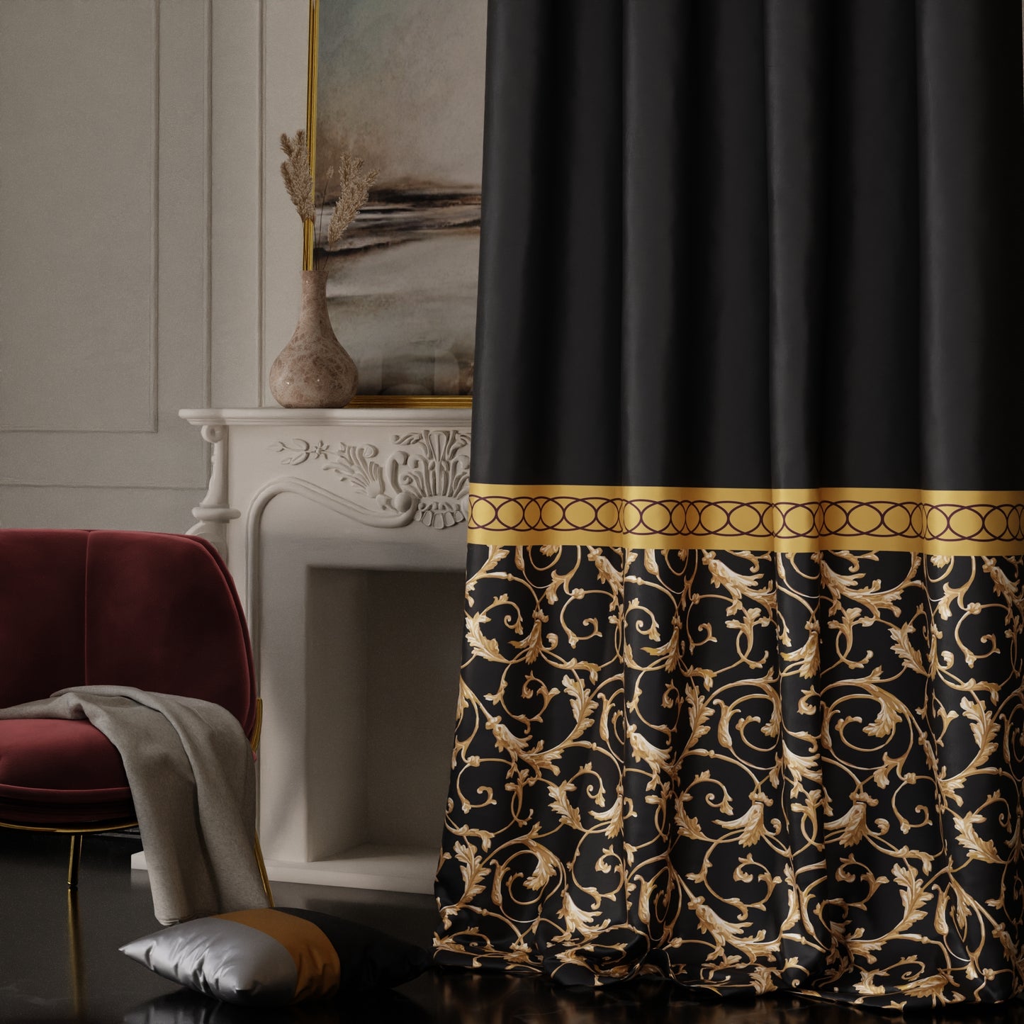 Regal Slate Curtain with privacy lining