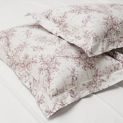 Ember Leaf 300TC 100% Cotton Pillow Cover Set