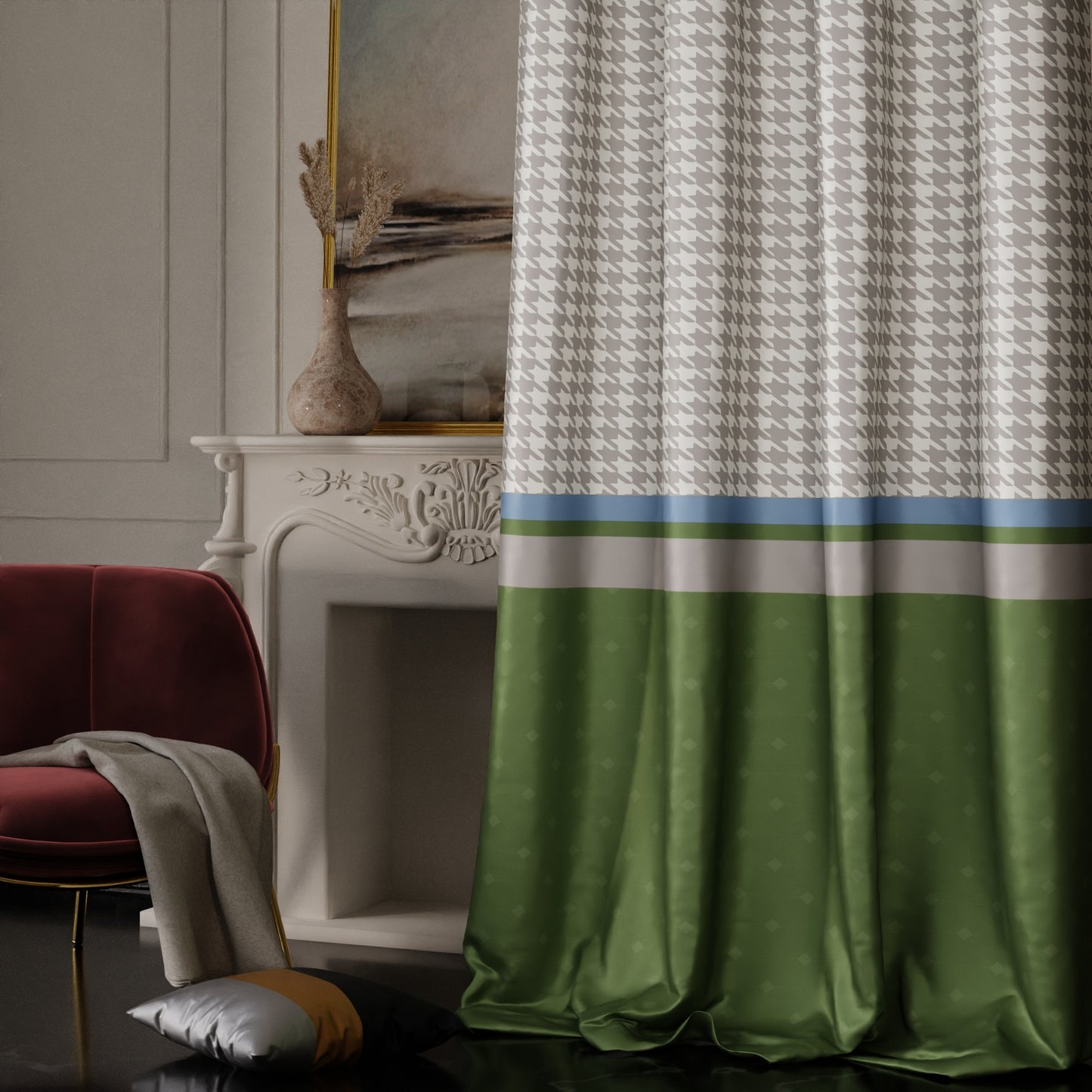 Majestic Meadow Curtain with privacy lining