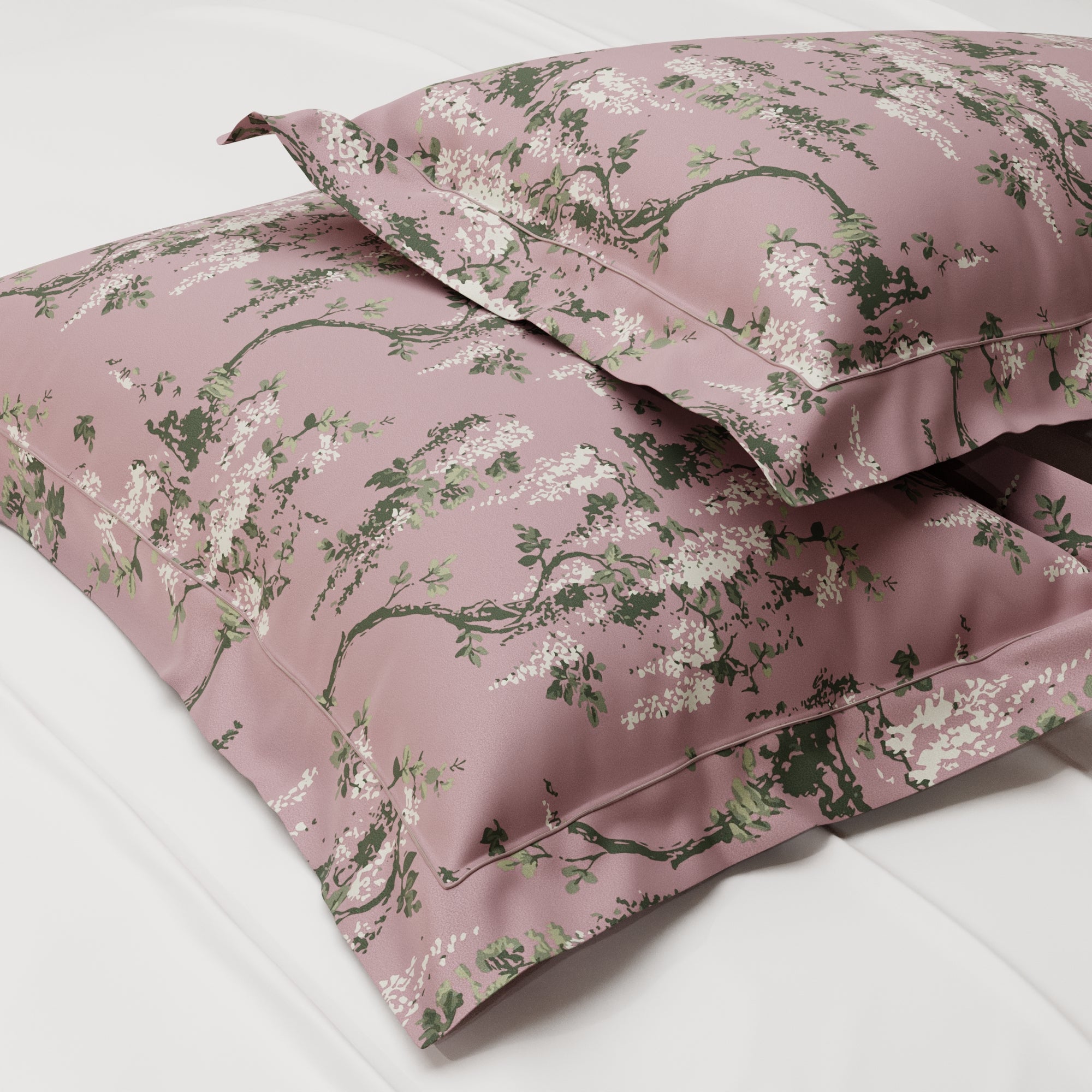 Wild Magnolia 300TC 100% Cotton Pillow Cover Set