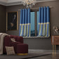 Blue Monarch Satin Curtain