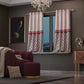 Noble Rose Satin Curtain with privacy lining