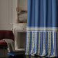 Blue Monarch Satin Curtain