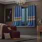 Celestial Blue Satin Curtain