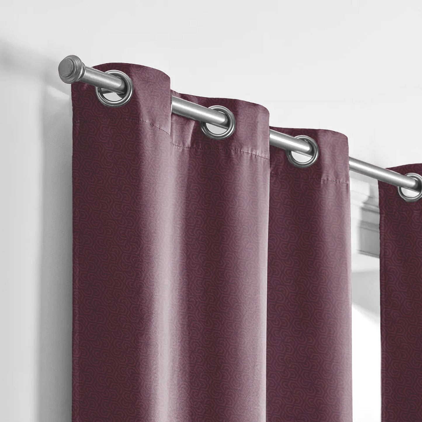 Royal Rouge Satin Curtain