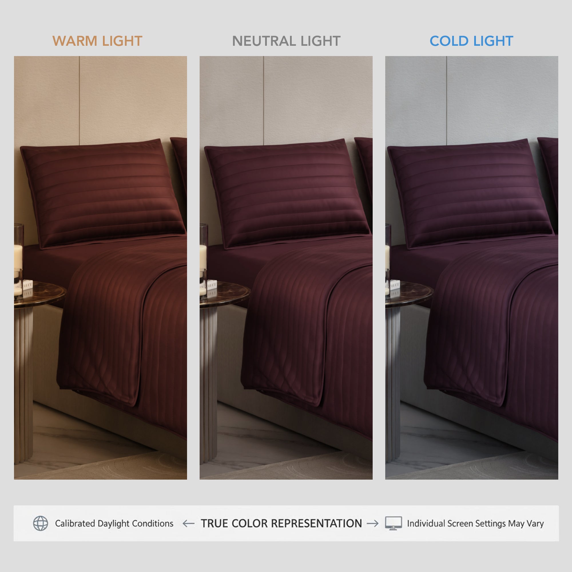 Velvet Wine Quilted King Bed Cover Set