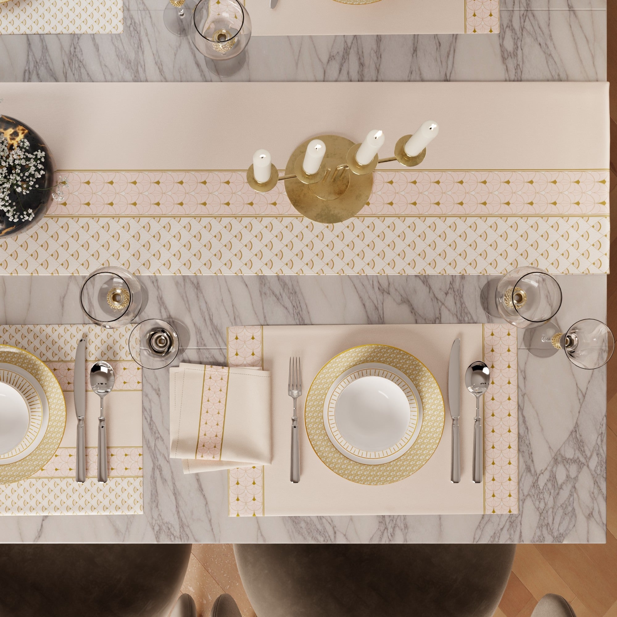 Ivory Banquet Table Linen Set