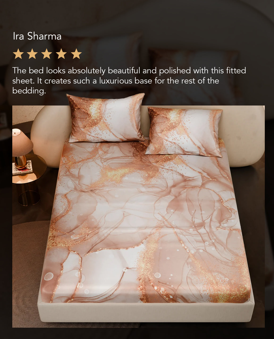 Serenade in Champagne Fitted Bedsheet Set