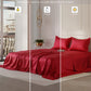 Flirty Red - Midnight Black Double Bedsheet Bundle