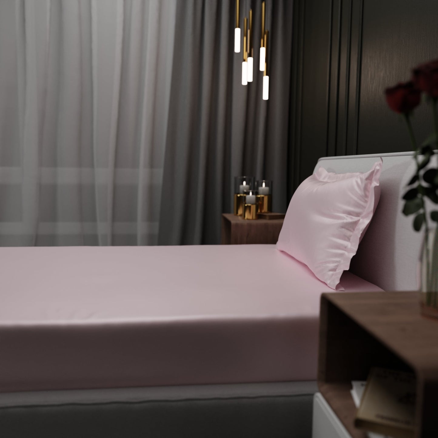 Blushing Pink Fitted Bedsheet Set