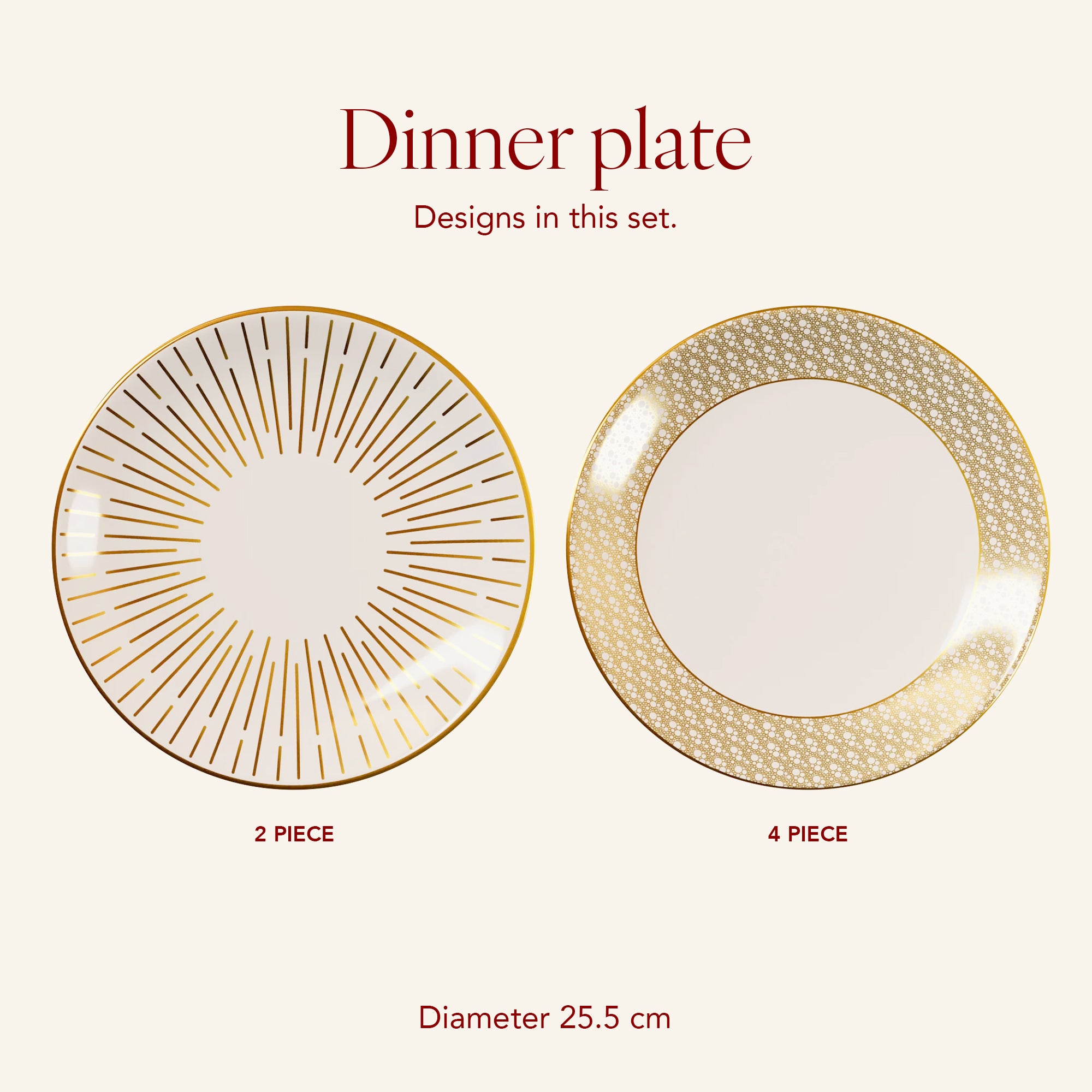 Cannes Glow - 6pc Dinner Plate Set