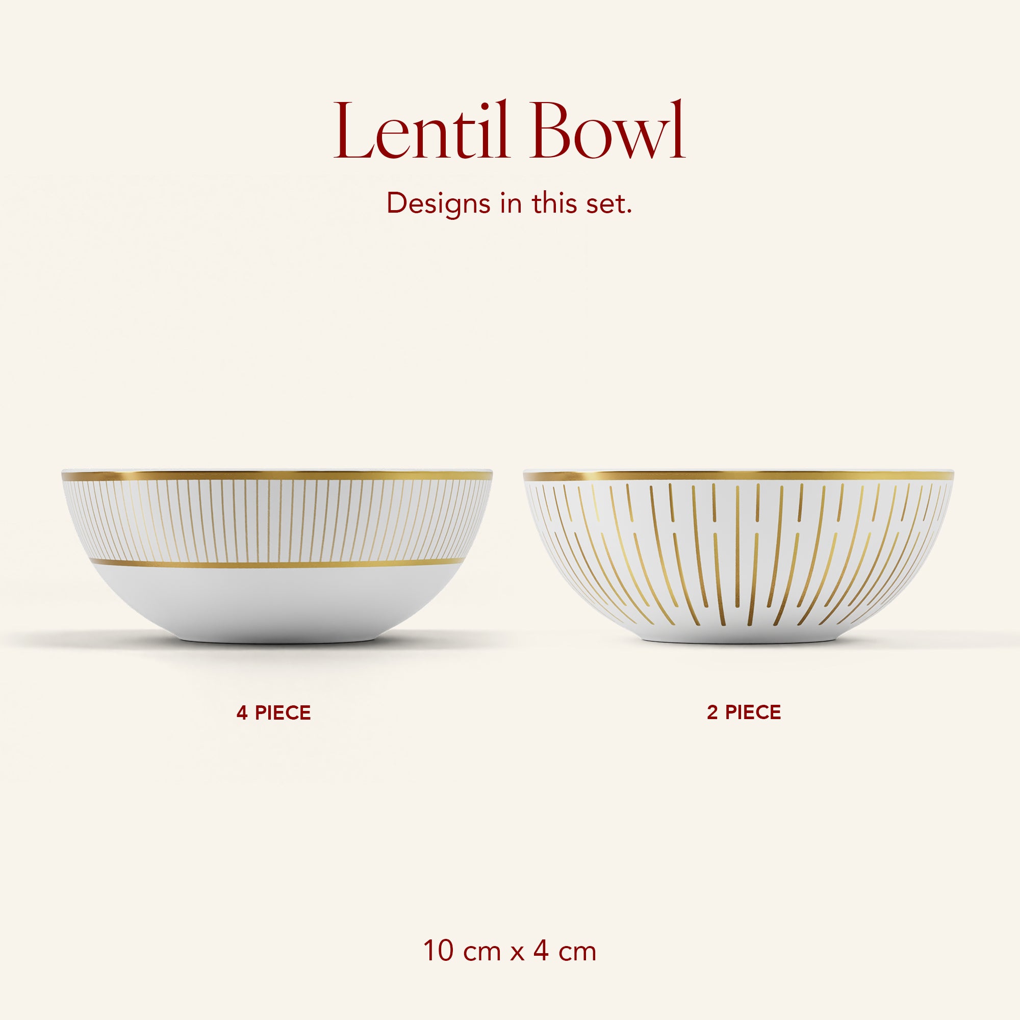 Cannes Glow - 6pc Lentil Bowl Set