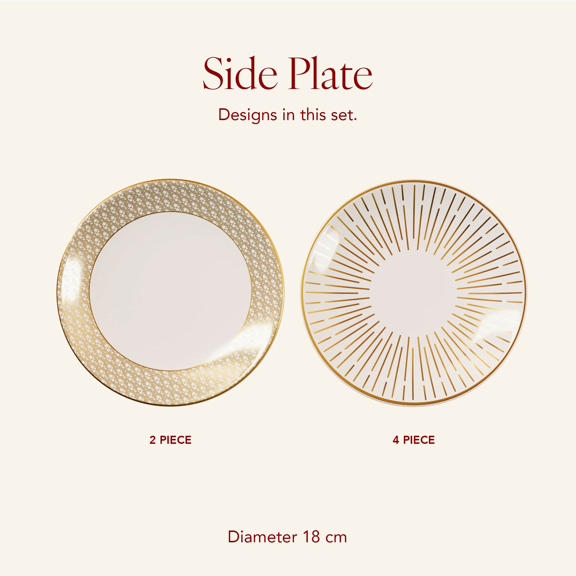 Cannes Glow - 6pc Side Plate Set