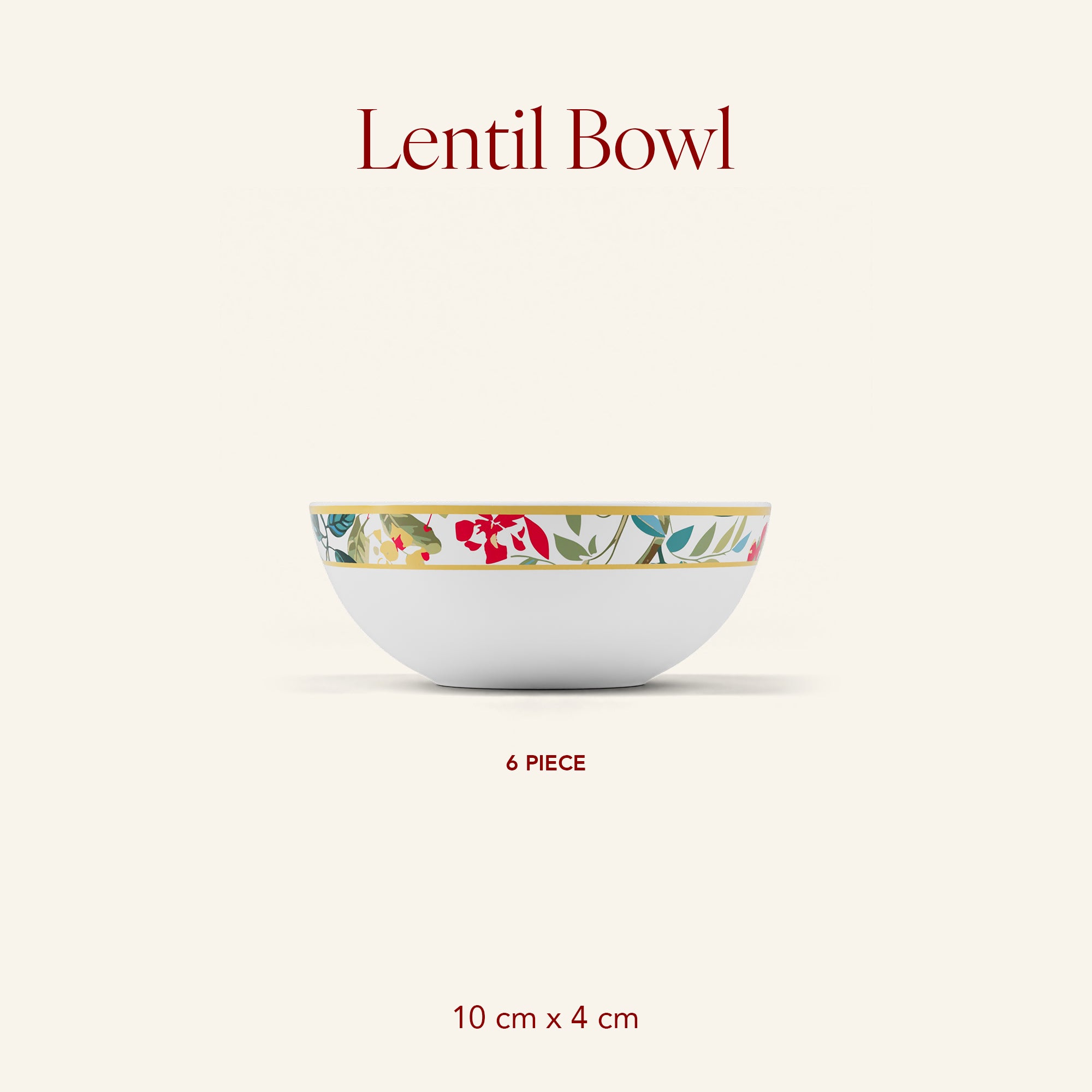 Chantilly Evening - 6pc Lentil Bowl Set