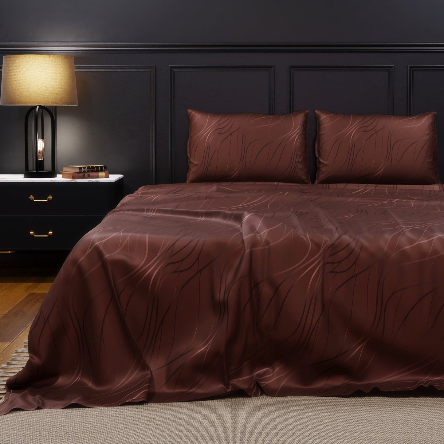 Chocolat Noir Bedsheet Set