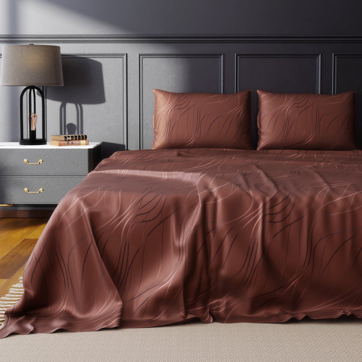 Chocolat Noir Bedsheet Set