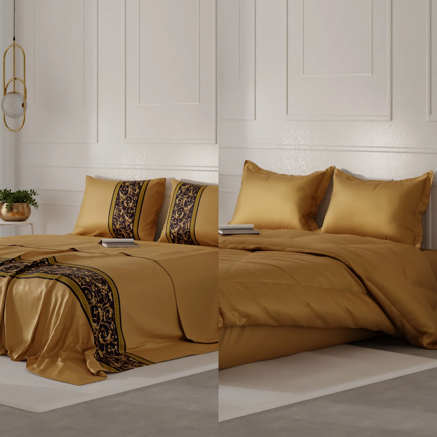 Grandeur of the Sun King Sheet - Eternal Glow Comforter Bundle