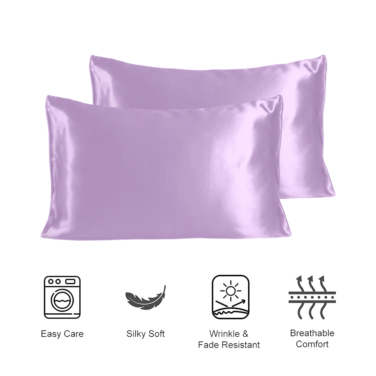 Lilac Affair Sateen Pillow cover set