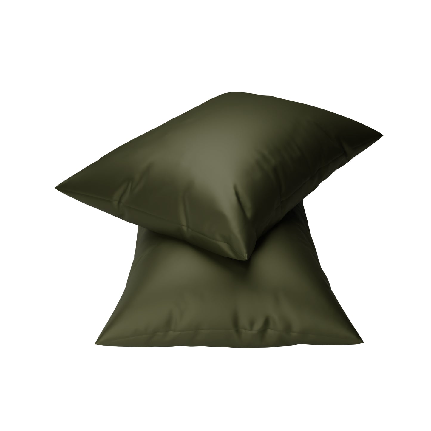 Stoa Paris Ultra Sateen Set of 2 Olive Oasis Pillow Cover From SilkLike Collection