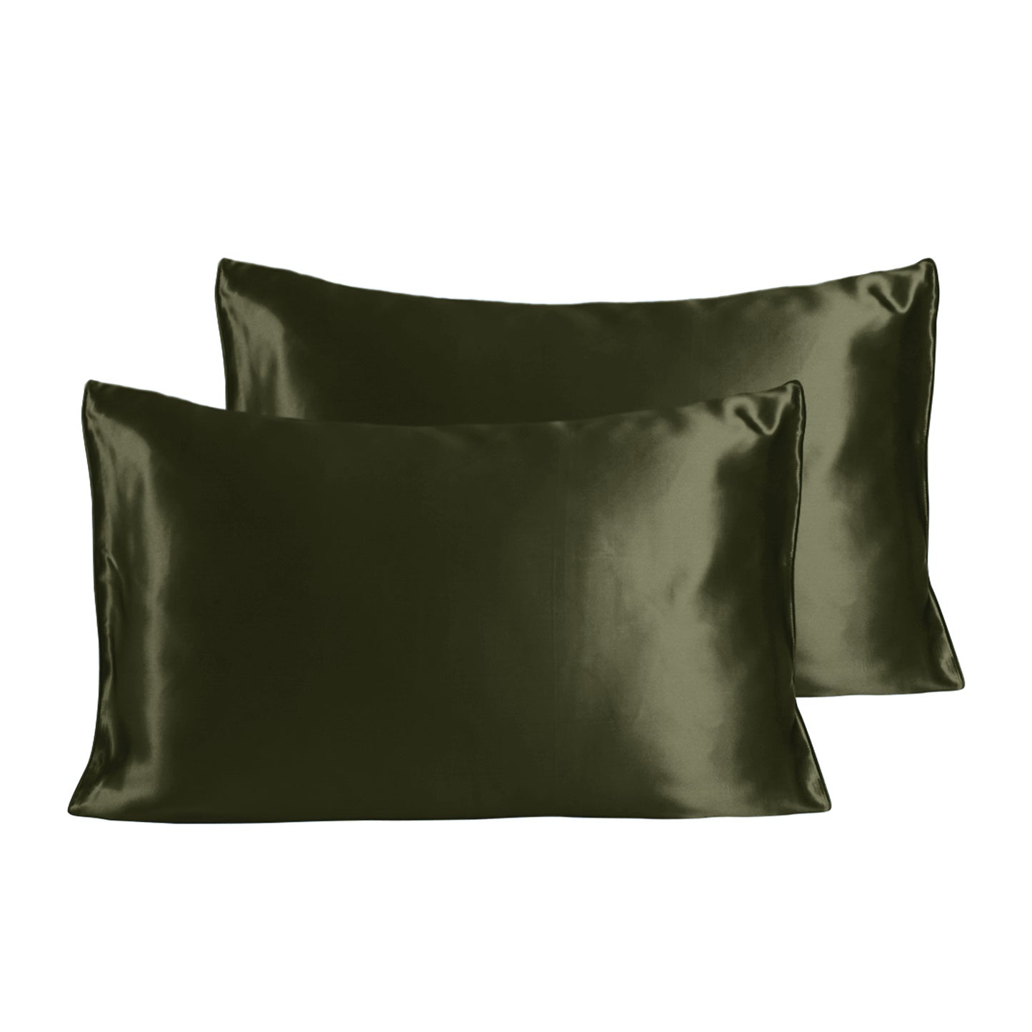 Stoa Paris Ultra Sateen Set of 2 Olive Oasis Pillow Cover From SilkLike Collection