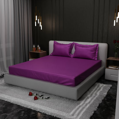 Plum Fitted Bedsheet Set