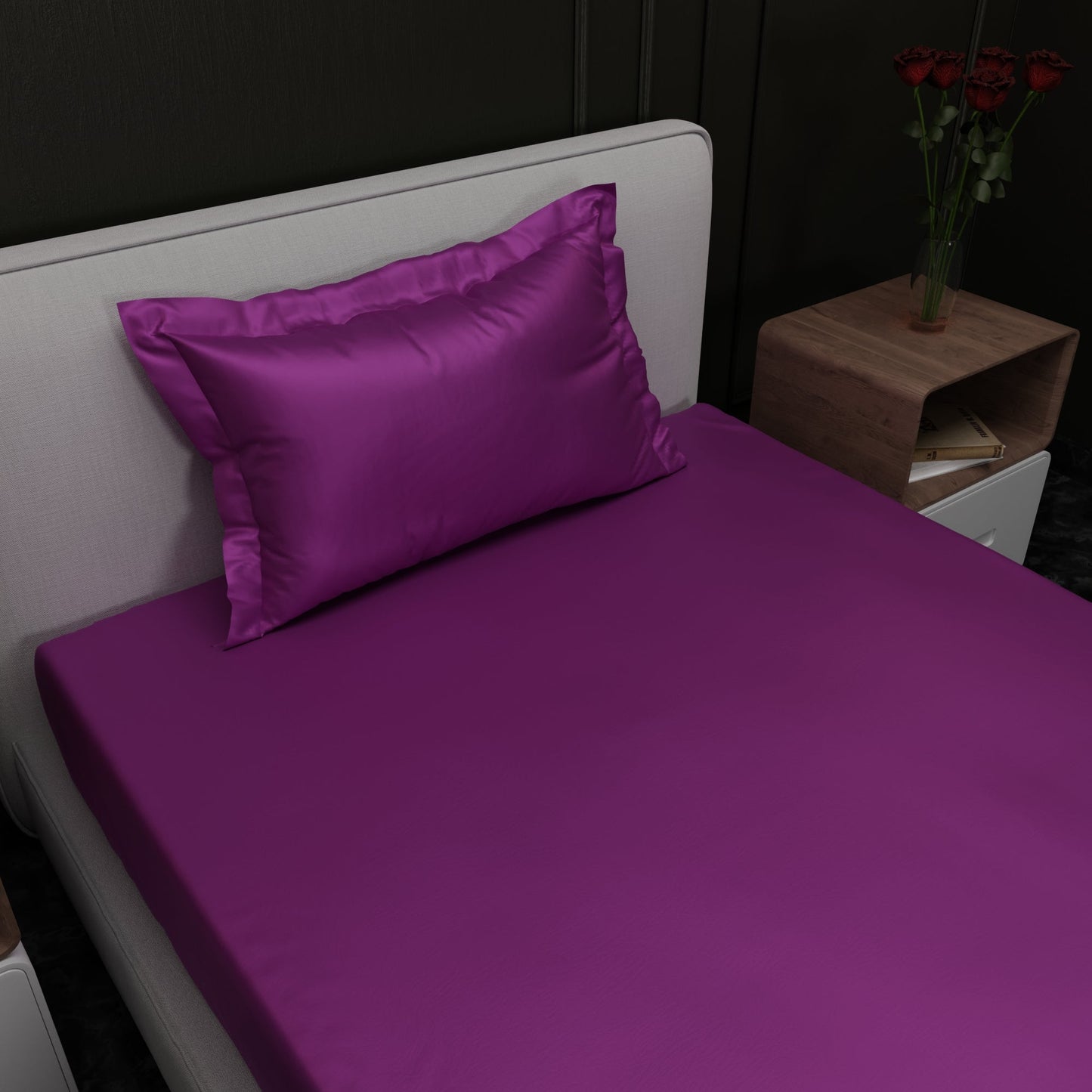 Plum Fitted Bedsheet Set