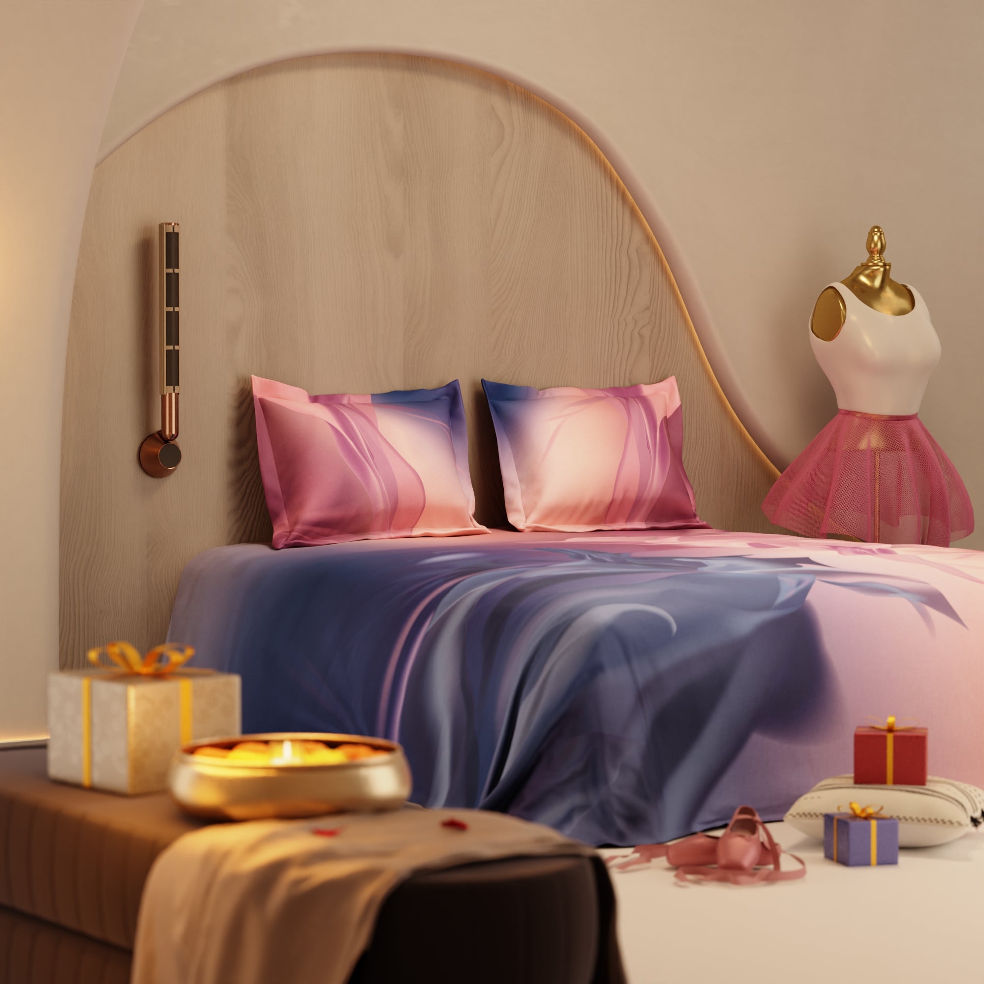 Sunset Stage 100% Cotton	Bedsheet Set