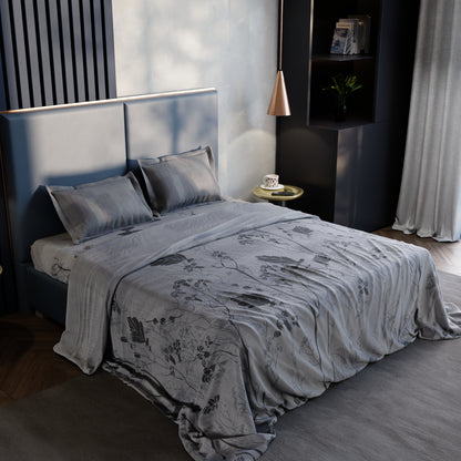 Mist Ivy 100% Cotton Bedsheet Set