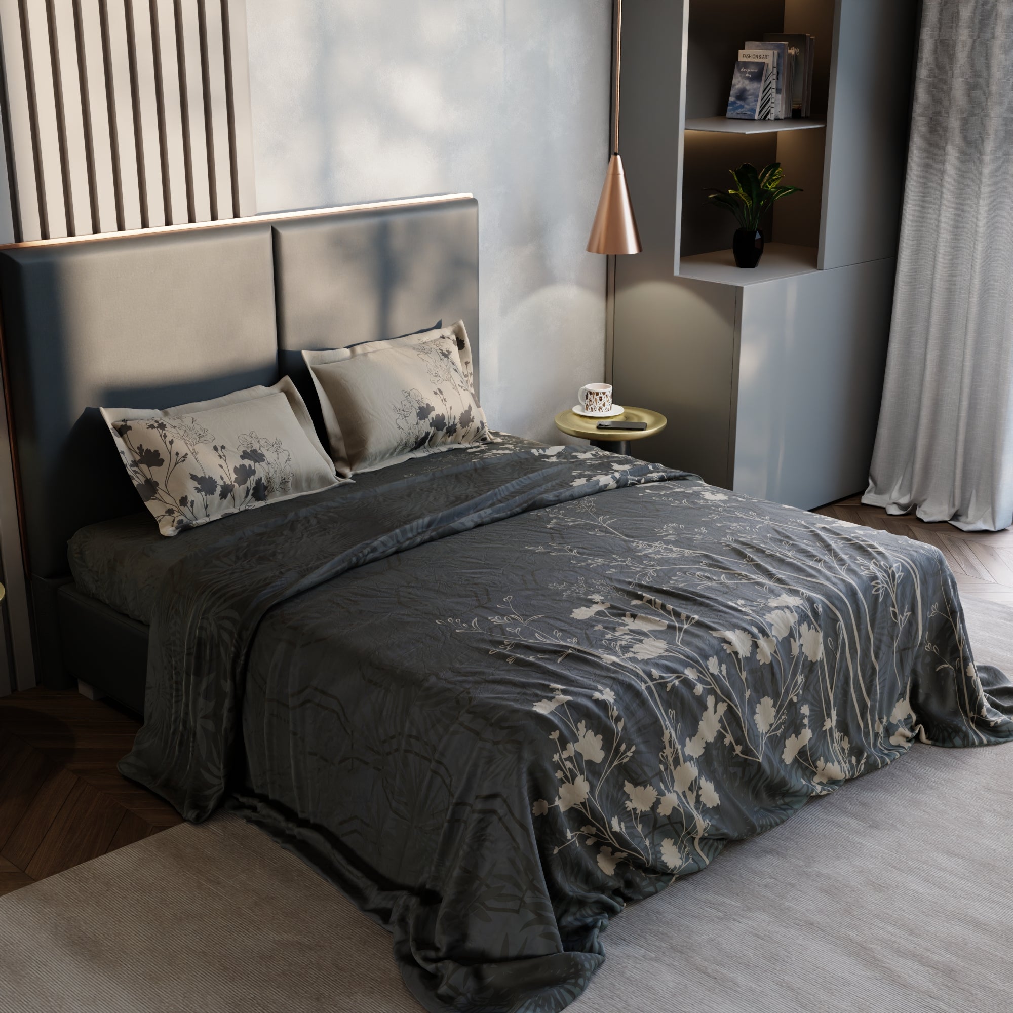 Truffle Canopy 100% Cotton Bedsheet Set