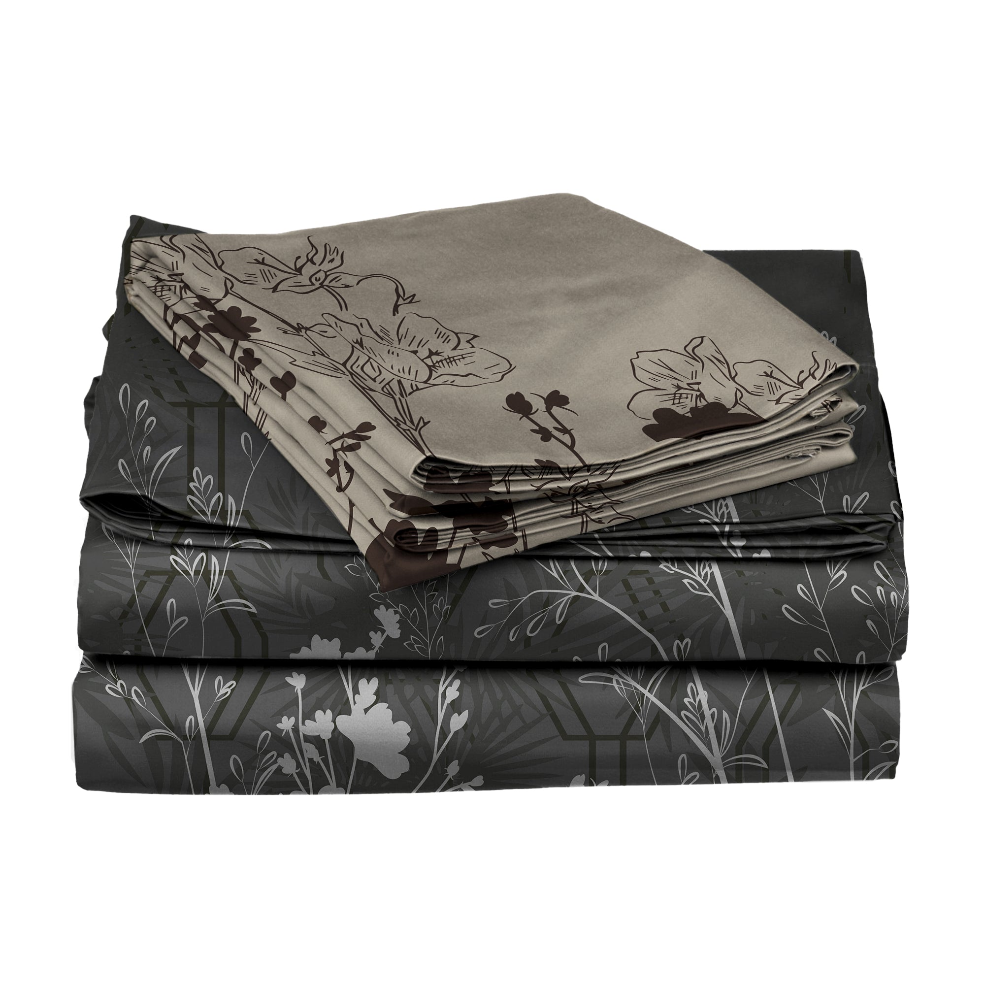 Truffle Canopy 100% Cotton Bedsheet Set