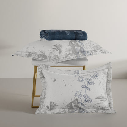 Blue Patina 100% Cotton Bedsheet Set