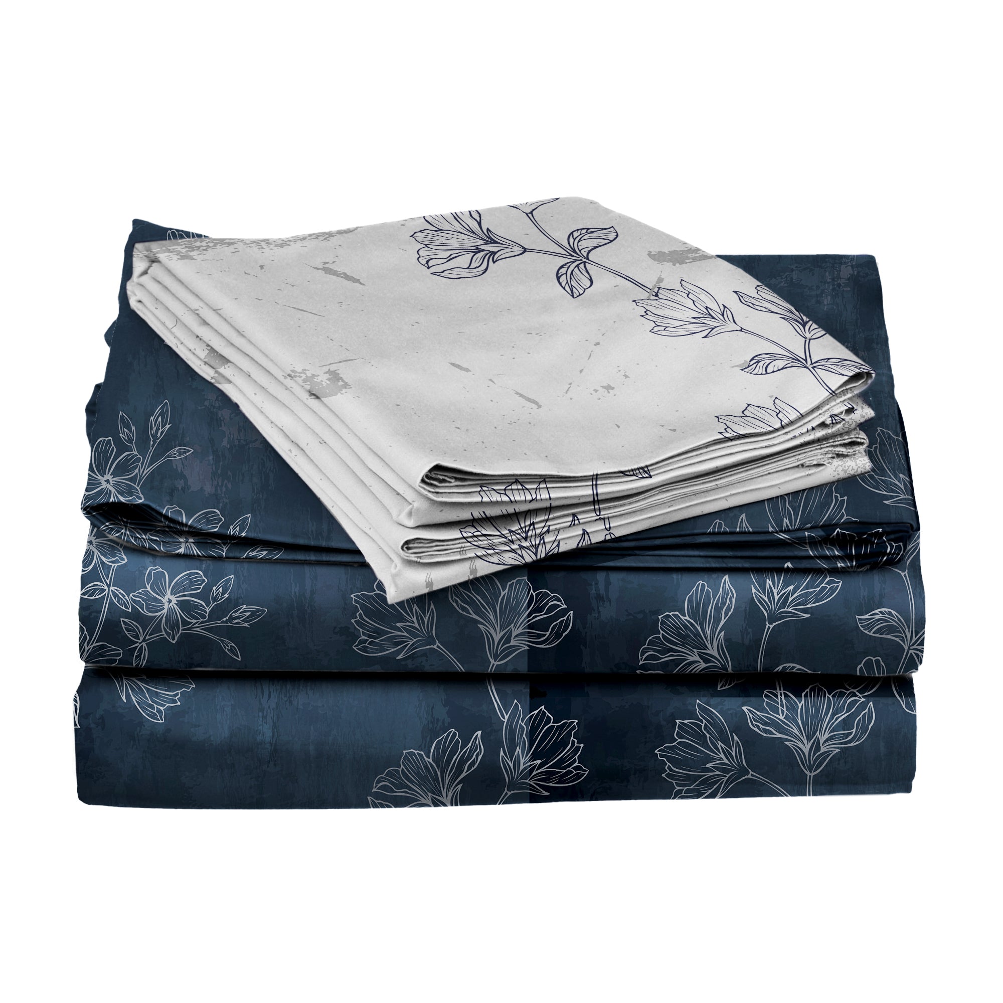 Blue Patina 100% Cotton Bedsheet Set