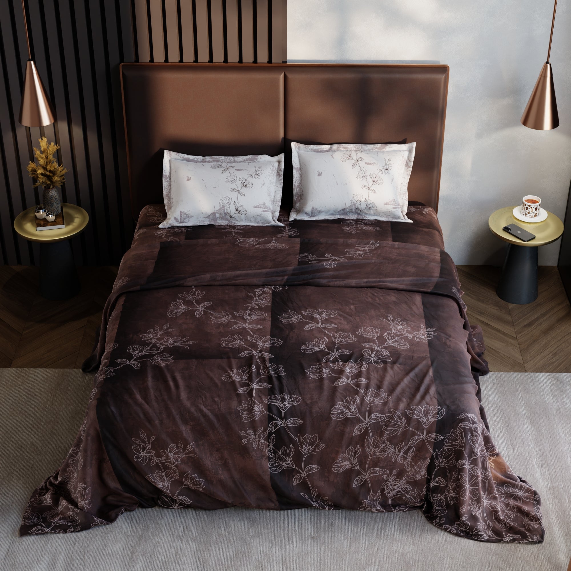 Cocoa Patina 100% Cotton Bedsheet Set