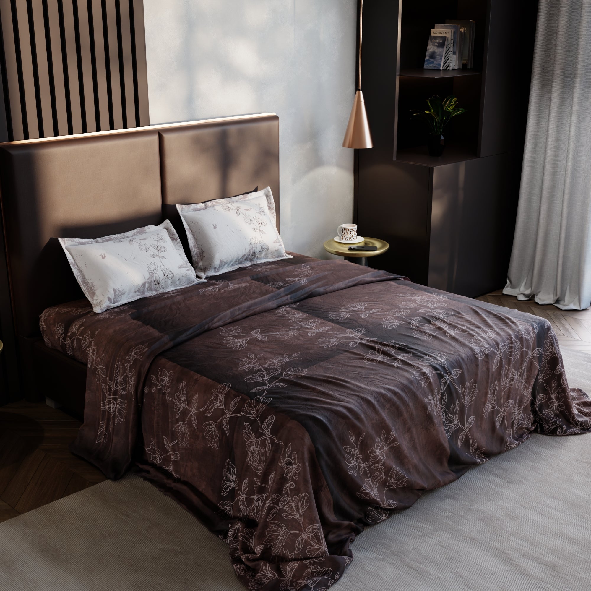 Cocoa Patina 100% Cotton Bedsheet Set