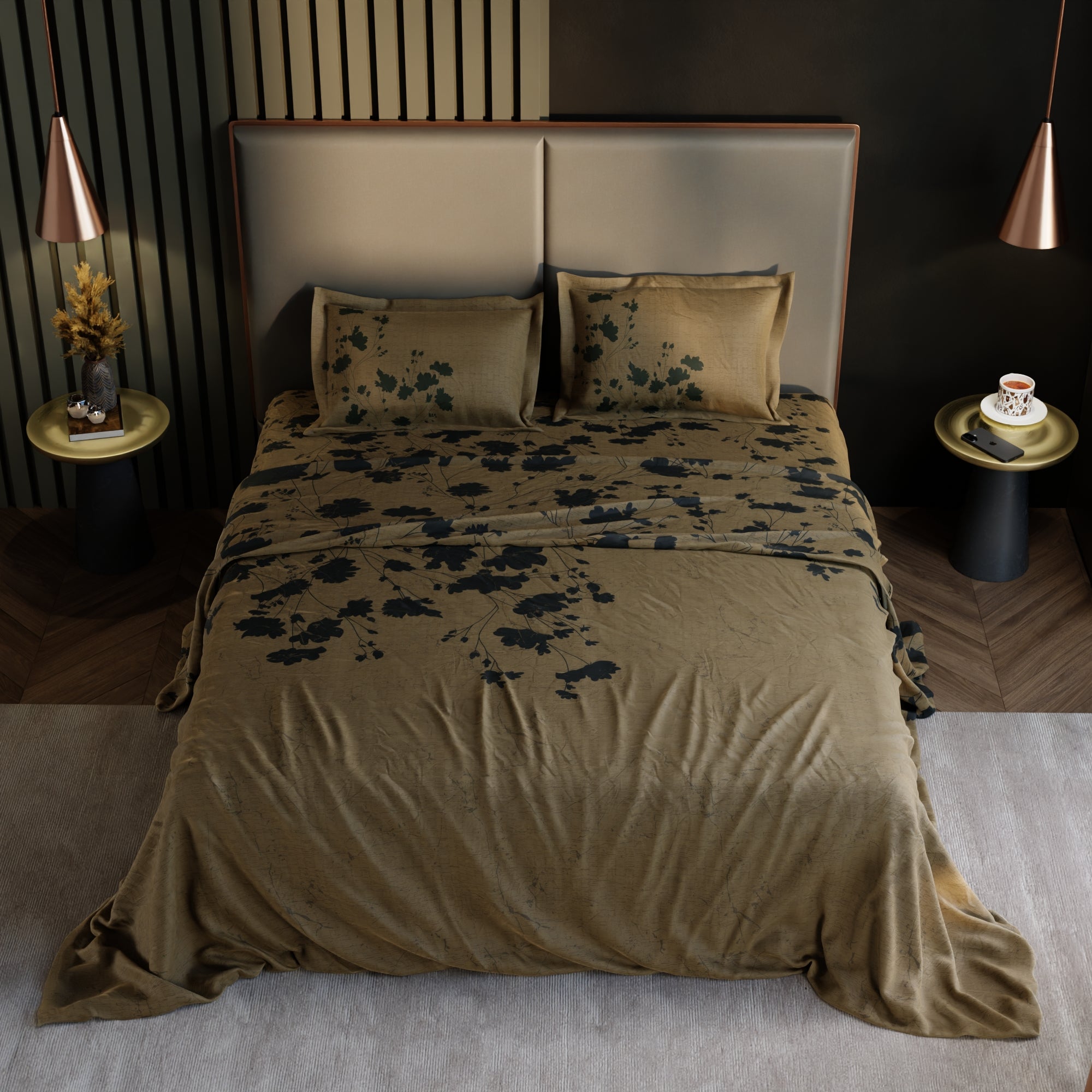 Ochre Shade	100% Cotton Bedsheet Set