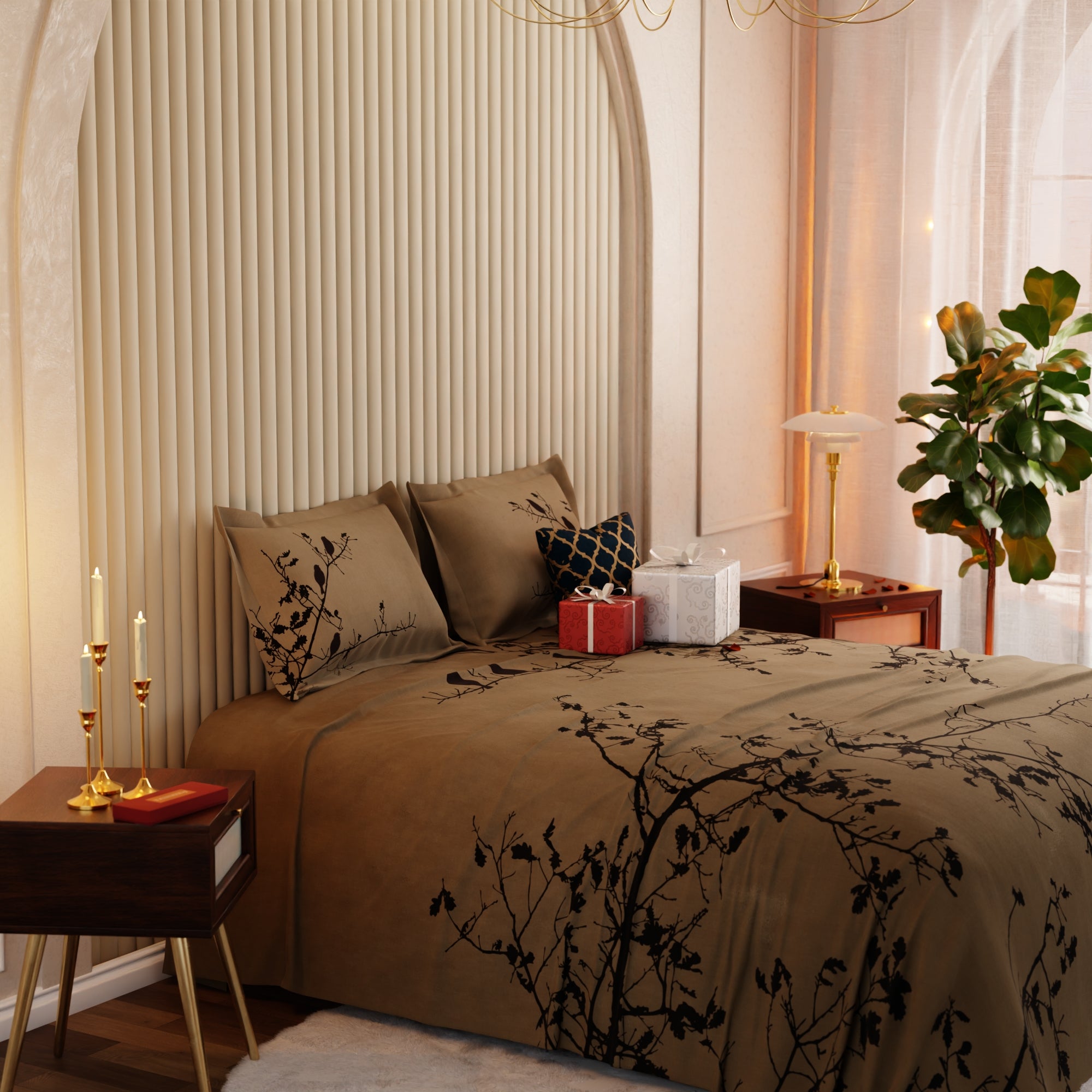 Autumn Perch Bedsheet Set