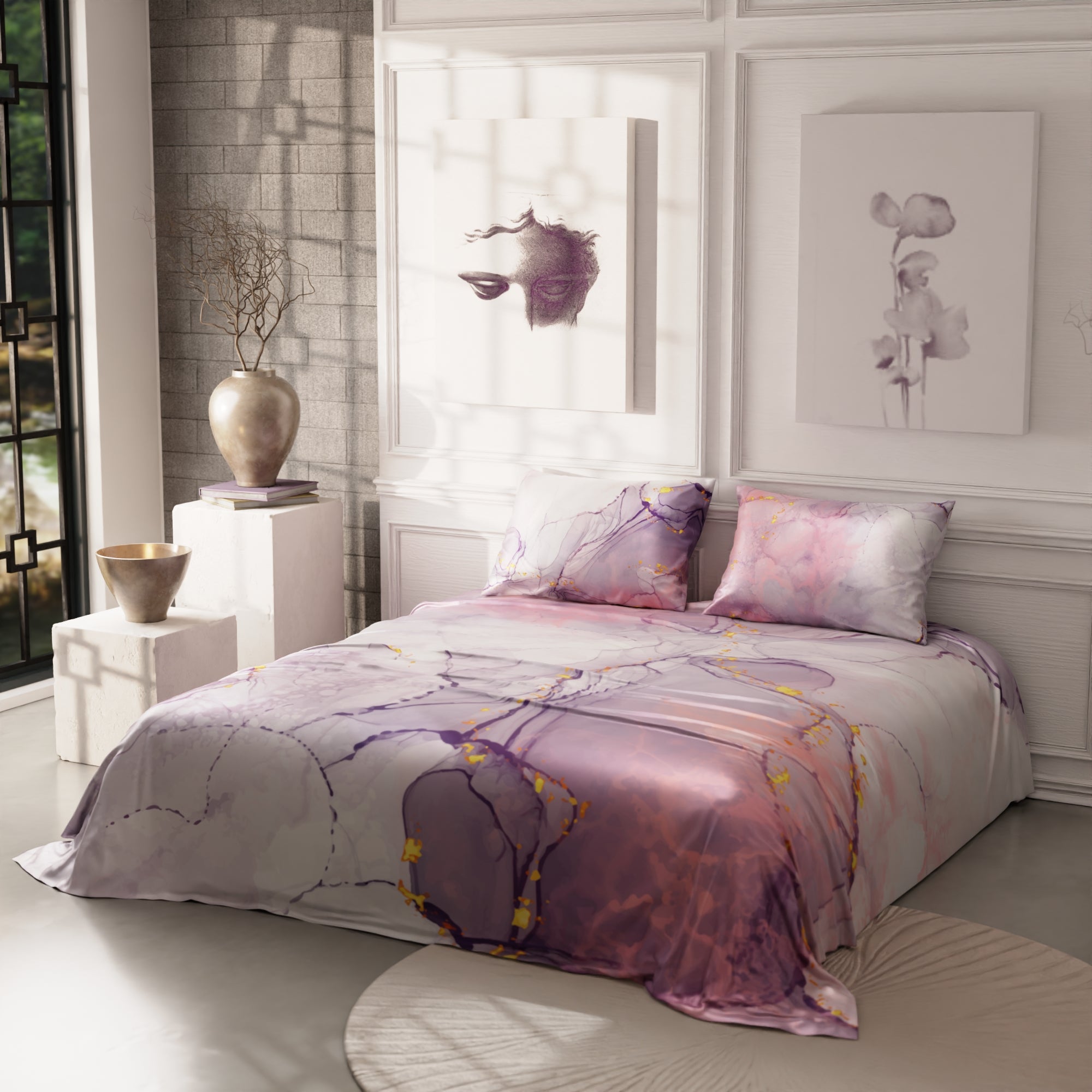 Beneath Lavender Skies Bedsheet Set