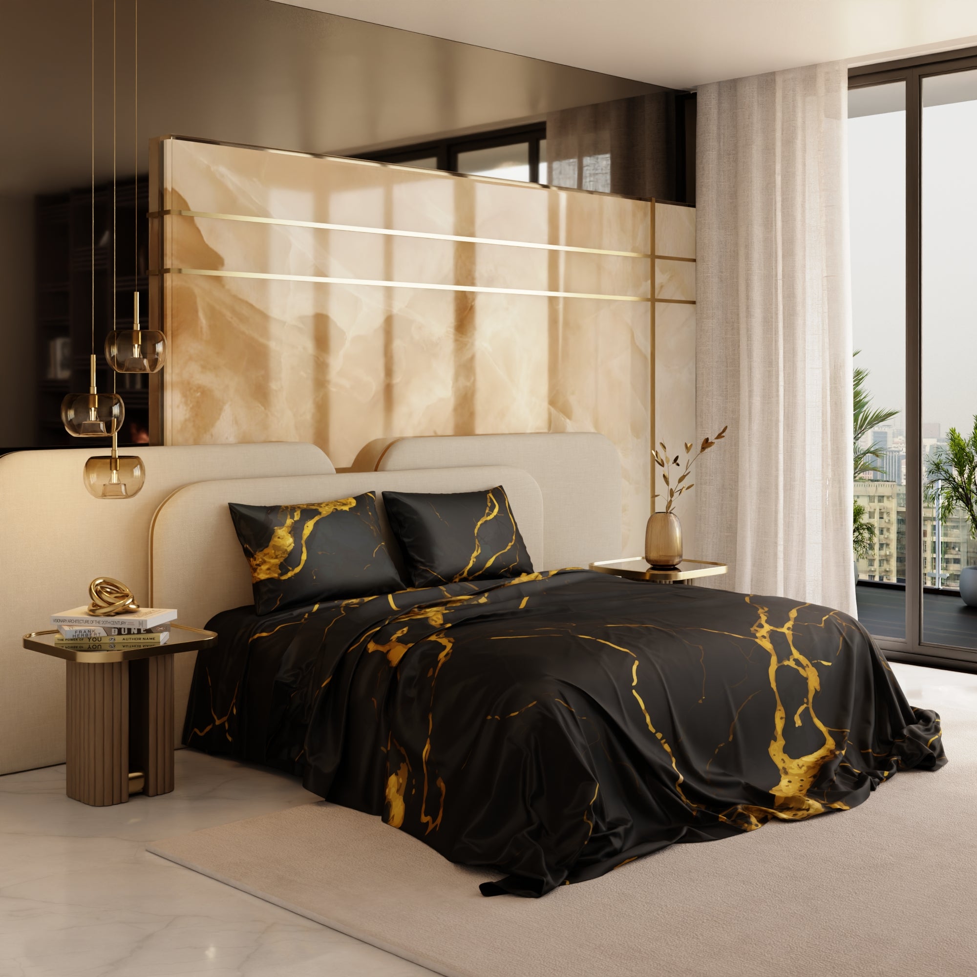 Embers in the Dark King Bedsheet Set
