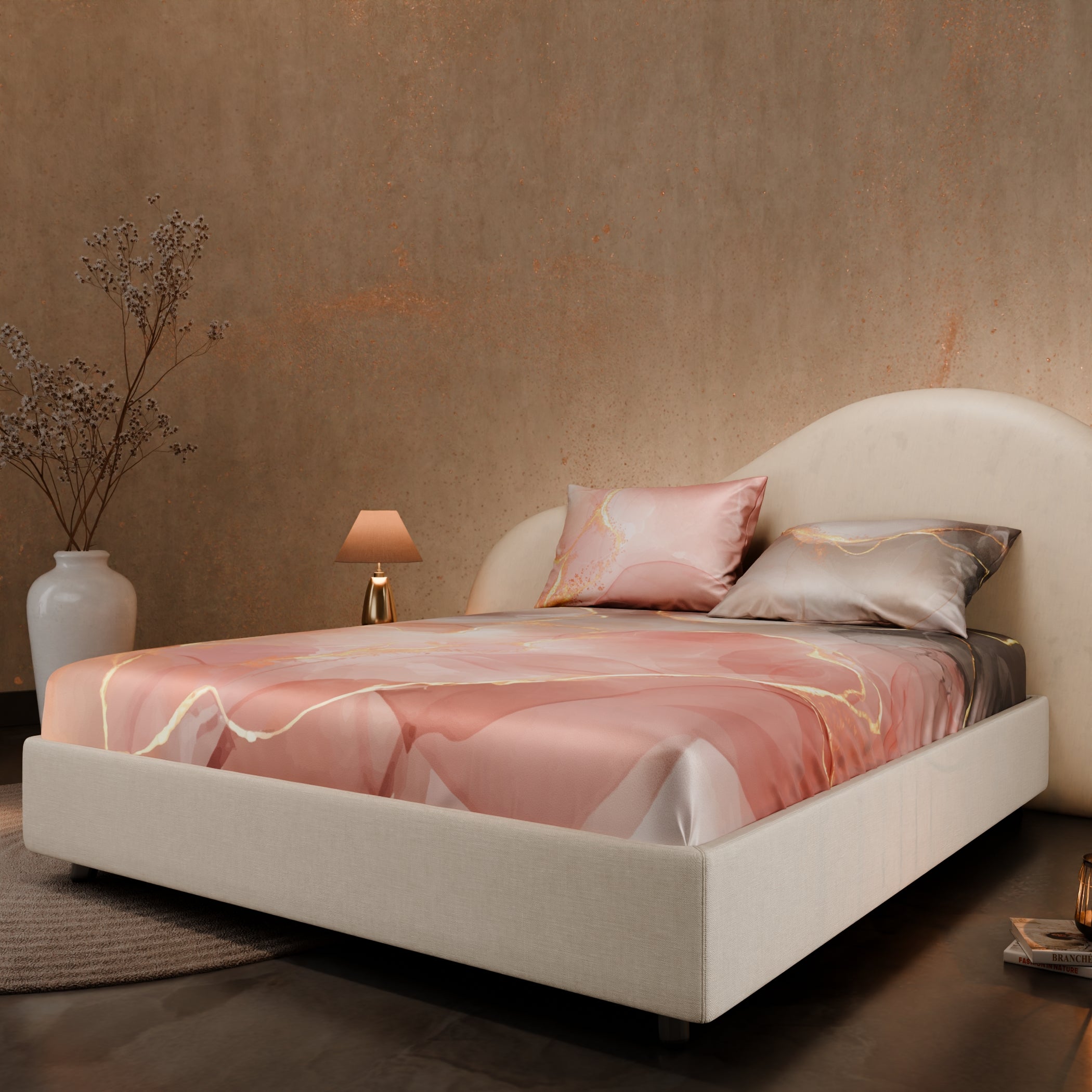 Dawn’s Brushstroke Fitted Bedsheet Set