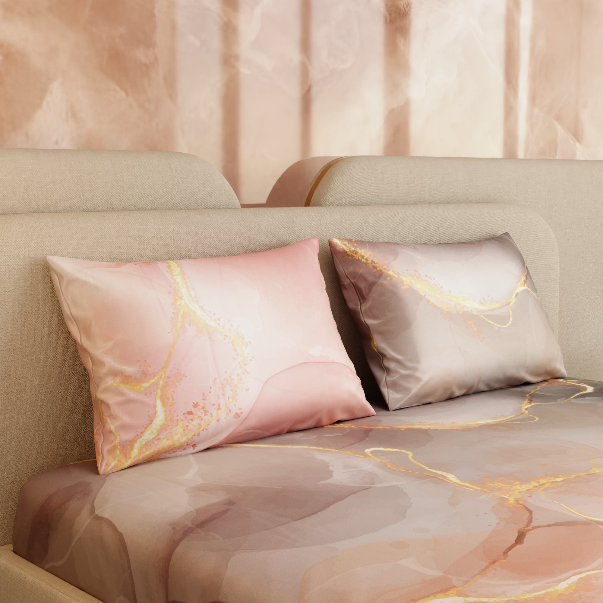Dawn’s Brushstroke Fitted Bedsheet Set