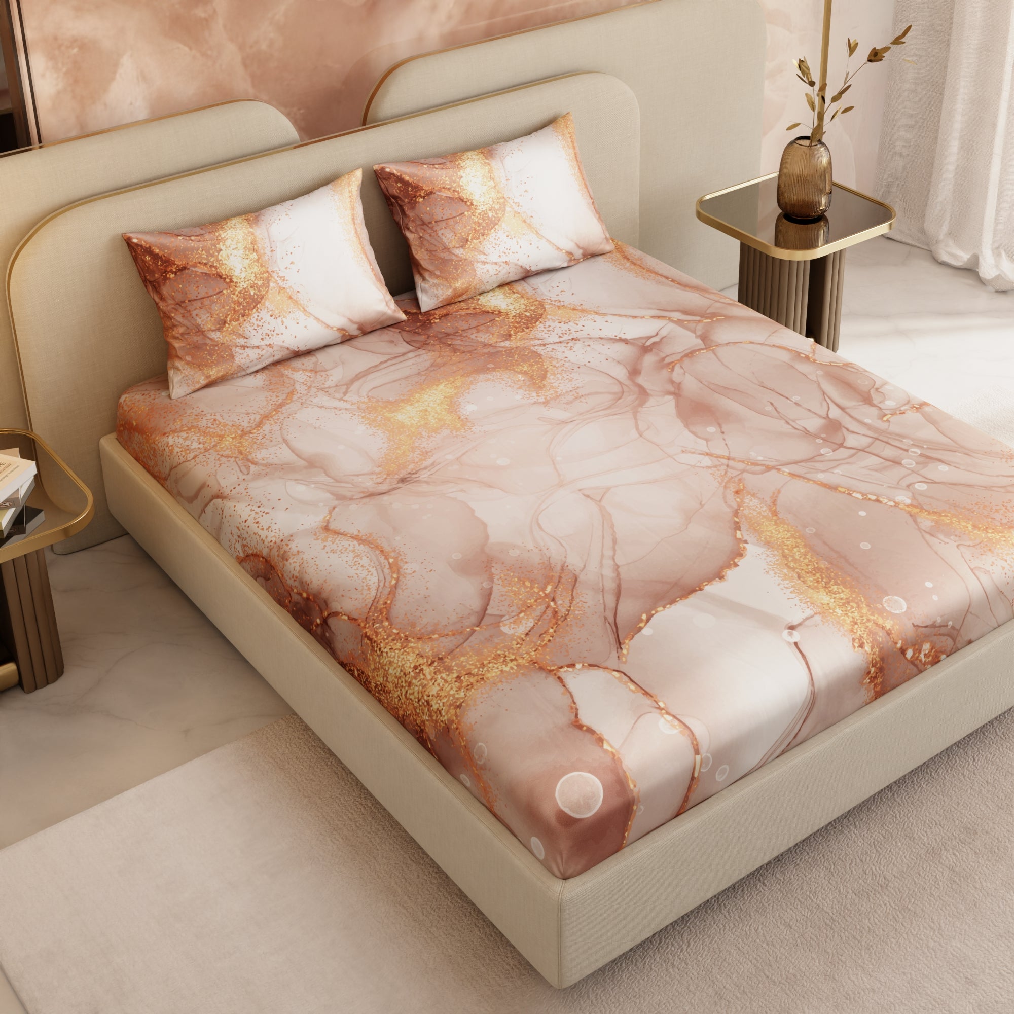 Serenade in Champagne Fitted Bedsheet Set