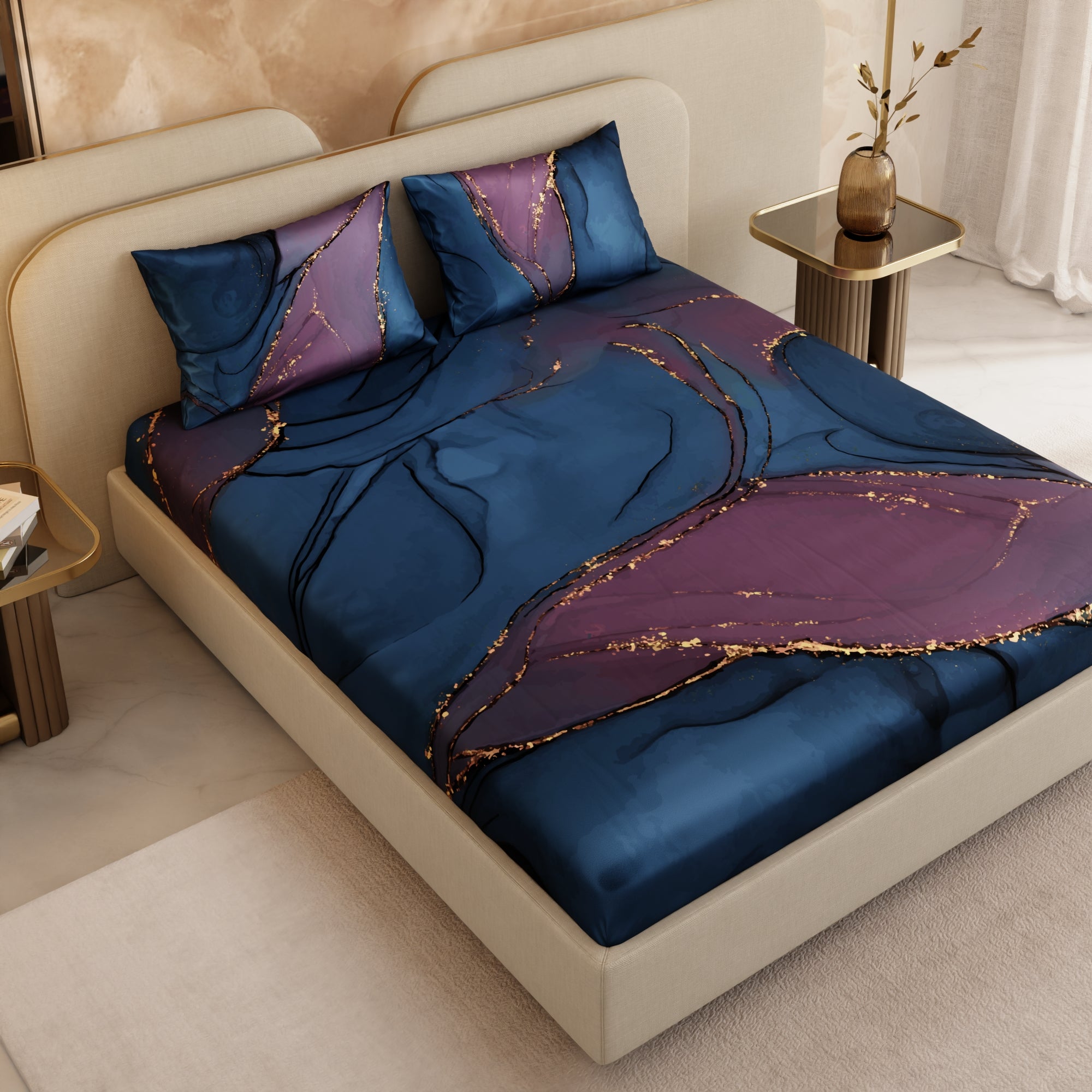 Whispers of the Cosmos Fitted Bedsheet Set