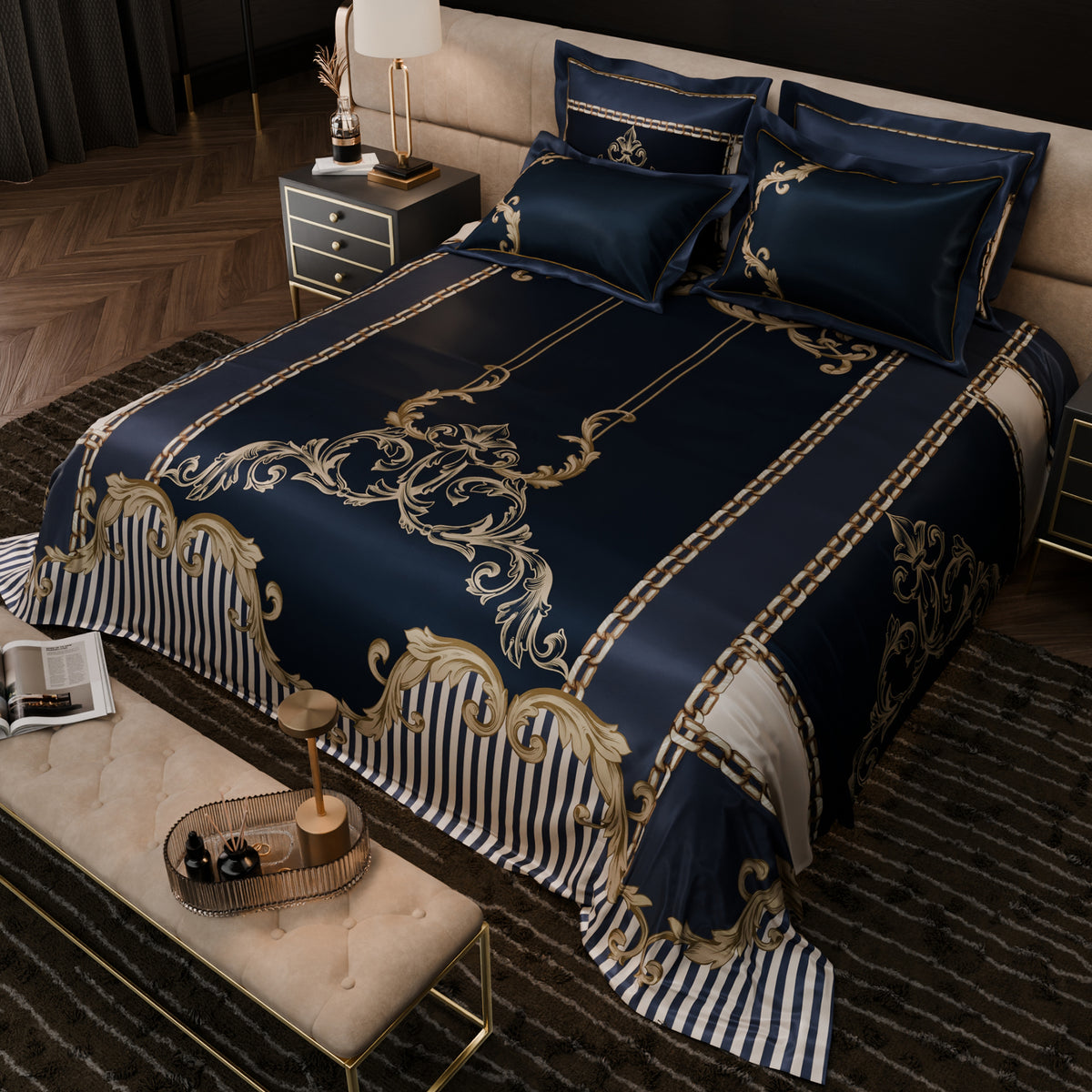 Majestic Regalia UltraSatin Bedsheet Set