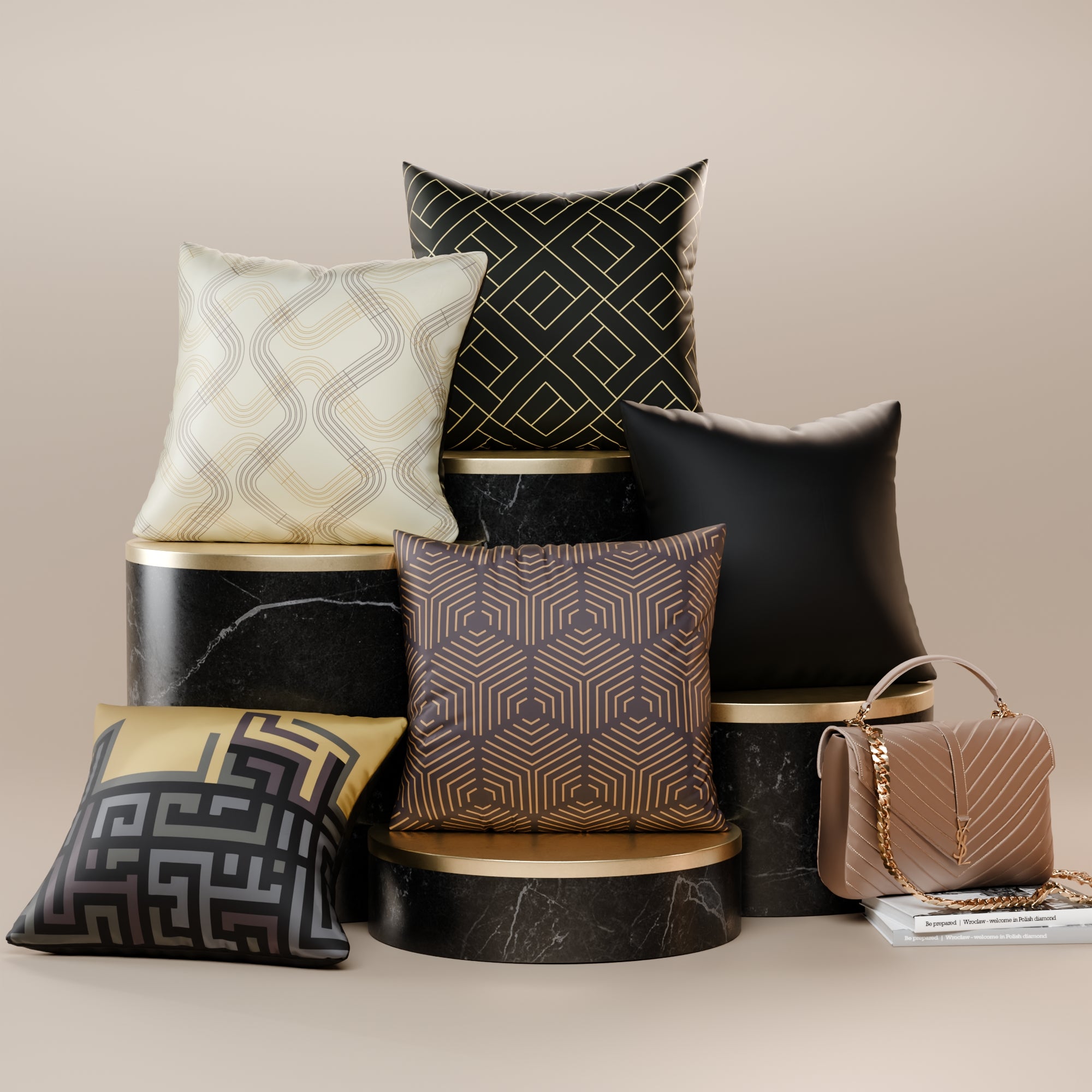 Anastasia’s Court Cushion Cover 5 Pc Set