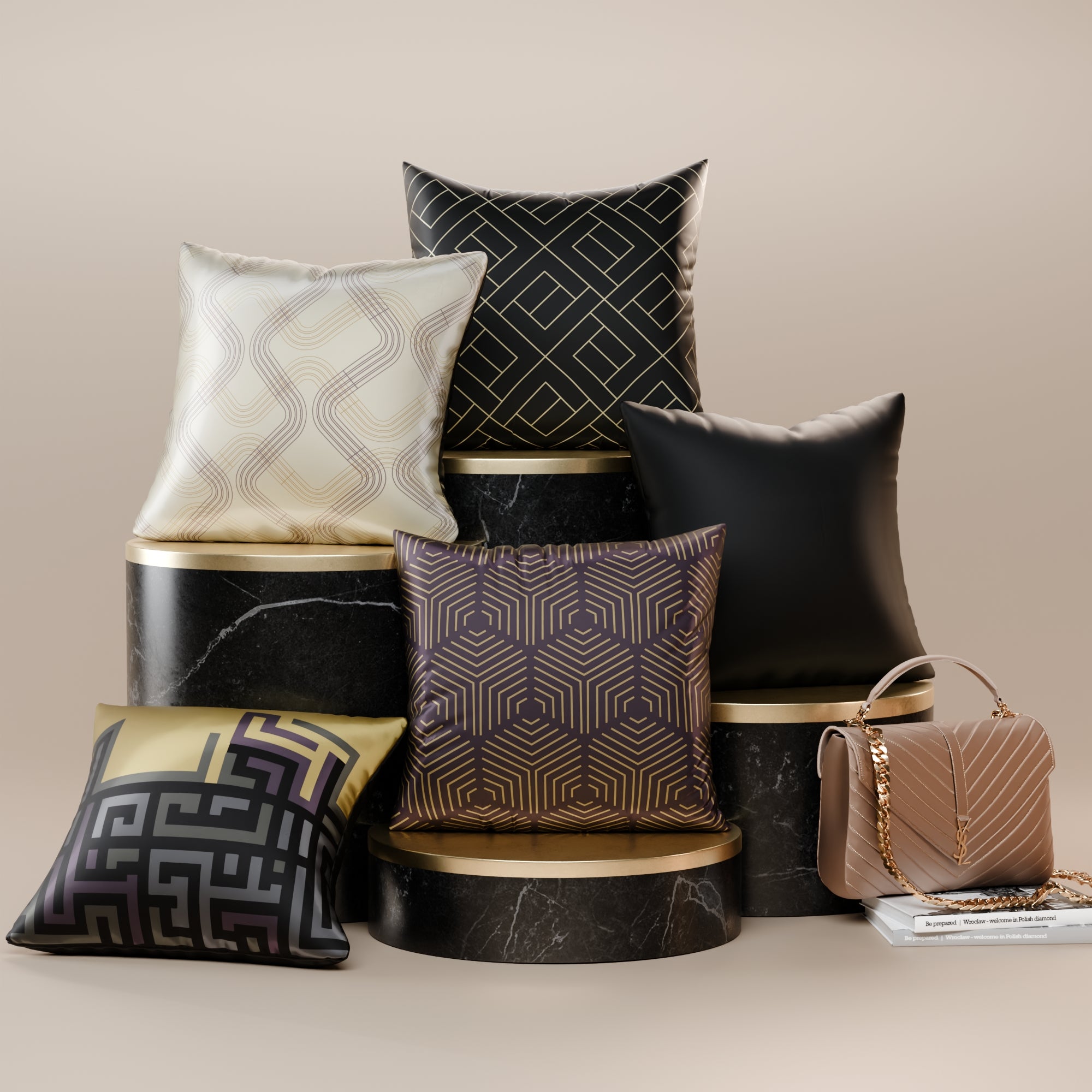 Anastasia’s Court Cushion Cover 5 Pc Set